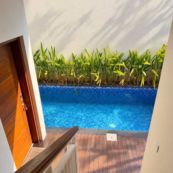Pool seen from the timber gate
